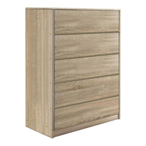 Συρταριέρα Kuanger pakoworld mdf σε φυσική απόχρωση 80x40x109εκ