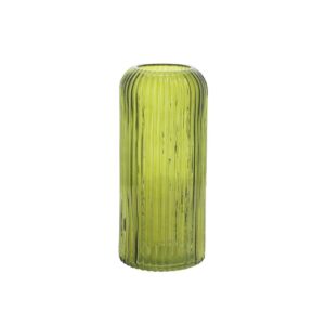 Beauty Home Βάζο γυάλινο Zoé – Λαδί Ø8,5x20cm – 920ml