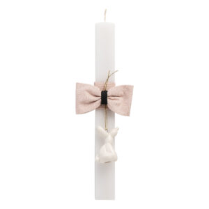 Beauty Home ΛΑΜΠΑΔΑ ΛΕΥΚΗ 33cm ΣΚΥΛΑΚΙ ΠΟΡΣΕΛΑΝΙΝΟ ΕΚΡΟΥ