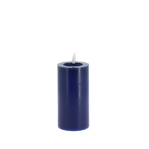 Beauty Home Κυλινδρικό κερί LED μπλε Ø7x15cm
