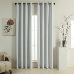 Beauty Home Κουρτίνα Full Blackout σκίασης με 8 κρίκους Soft Art 8391 Ice-Ecru 140x270 Πάγου