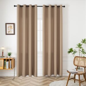 Beauty Home Κουρτίνα μεσαίας σκίασης με 8 μεταλλικούς κρίκους Effect Art 8443 140x270 Μπεζ