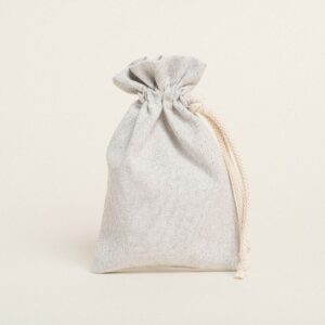 Beauty Home ΠΟΥΓΚΙ ΜΕ ΚΟΡΔΟΝΙ 12 x 17 cm ΓΚΡΙ ΑΣΗΜΙ LUREX