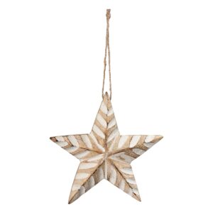 Beauty Home Ξύλινο Αστέρι Σκαλιστό 13 cm