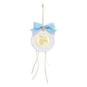 Beauty Home ΚΡΕΜΑΣΤΟ ΣΤΡΟΓΓΥΛΟ ΚΕΡΑΜΙΚΟ ME PLEXI MY 1st CHRISTMAS ΓΑΛΑΖΙΟ
