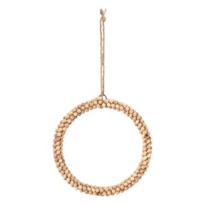 Beauty Home Ξύλινο Στεφάνι με Χάντρες 15 cm