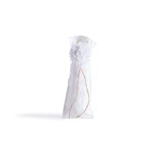 Beauty Home ΠΟΥΓΚΙ ΜΕ ΔΑΝΤΕΛΑ 6 x 19 cm ΛΕΥΚΟ-ΛΕΥΚΗ