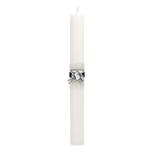 Beauty Home ΛΑΜΠΑΔΑ ΛΕΥΚΗ 25cm ΞΥΛΙΝΟ ΣΤΟΙΧΕΙΟ ΠΟΤΗΡΙΑ