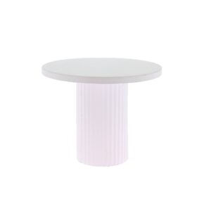 Beauty Home Βάση παρουσίασης μεταλλική – Λευκή Ø25x20cm