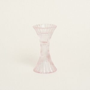 Beauty Home ΚΗΡΟΠΗΓΙΟ ΓΥΑΛΙΝΟ ΑΠΑΛΟ ΡΟΖ 7 x 14 cm