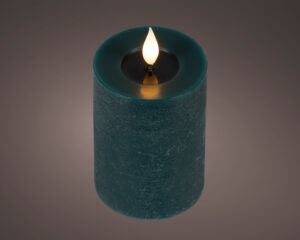 Beauty Home LED Κερί από Κερί Wax με Ρεαλιστική Φλόγα Emerald Ø7.5 x 13.5 cm