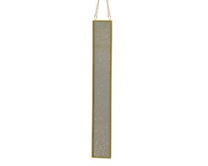 Beauty Home Κρεμαστός Γυάλινος Καθρέφτης με Glitter Χρυσός 4 x 28 cm